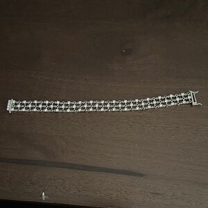 Diamonique Elegant Silver Bracelet
